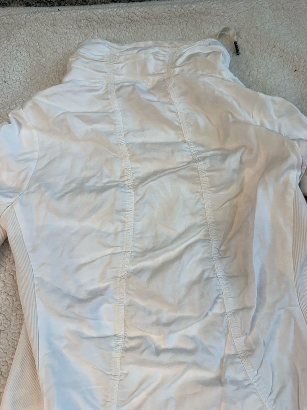 Lululemon Raja Jacket White Size 4 Reversible Ruched Full Zip - Picture 10 of 12